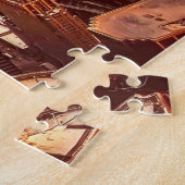 Chicago Town Michigan. Kerstgroeten Legpuzzel (Zijkant)