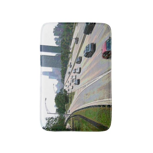 Chicago Traffic in Sandstone Badmat (Voorkant Verticaal)