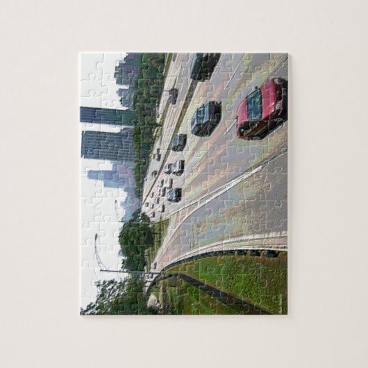 Chicago Traffic in Sandstone Legpuzzel (Verticaal)