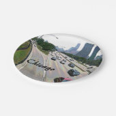 Chicago Traffic in Sandstone Papieren Bordje (Gekanteld)