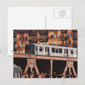 Chicago Train bij Riverbend Briefkaart (Voorkant / Achterkant)