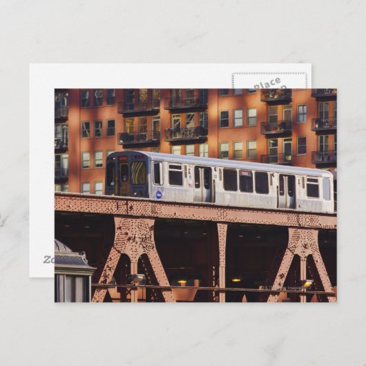 Chicago Train bij Riverbend Briefkaart (Voorkant / Achterkant)