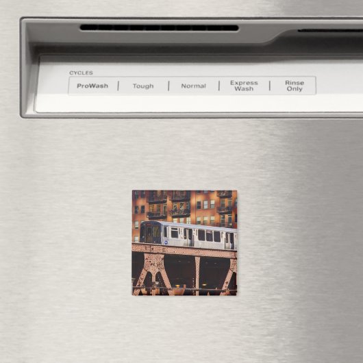 Chicago Train bij Riverbend Magneet (Insitu (Vaatwasser))