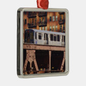 Chicago Train bij Riverbend Metalen Ornament (Rechts)