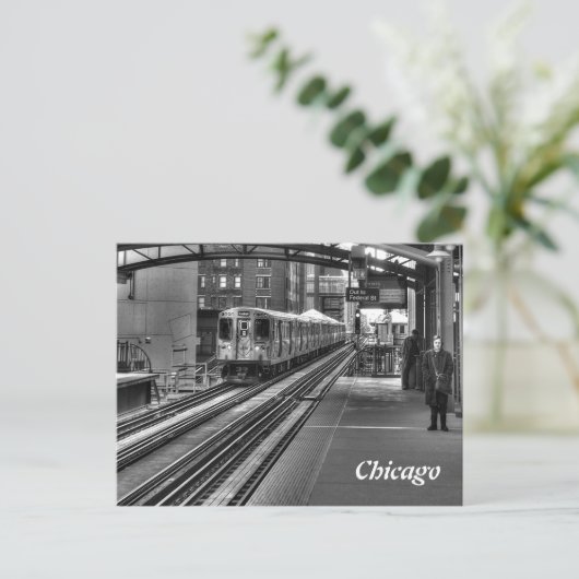 Chicago Train Briefkaart (Staand voorkant)