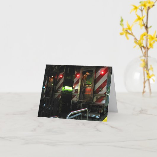 Chicago Trains blanco briefkaart (Gele Bloem)