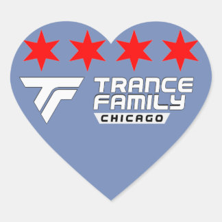 Chicago Trance Family Bumper hartsticker & sterren Hart Sticker
