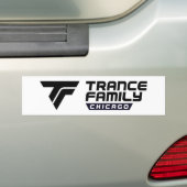 Chicago Trance Family Bumpersticker zwarte logo (Op auto)
