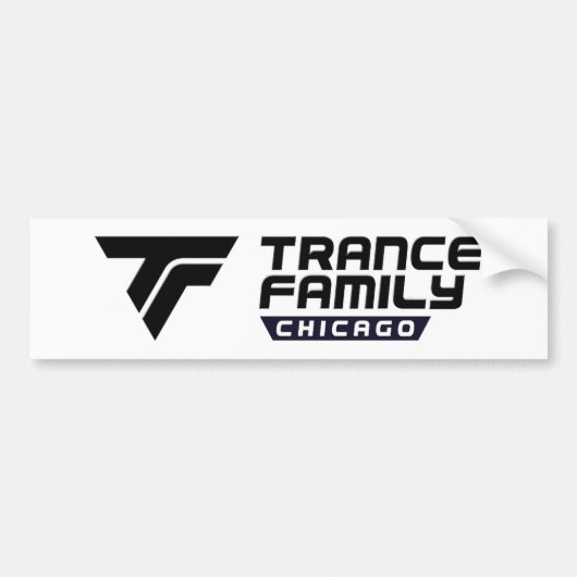 Chicago Trance Family Bumpersticker zwarte logo (Voorkant)