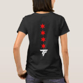 Chicago Trance Family City Skyline & Stars T-shirt (Achterkant)