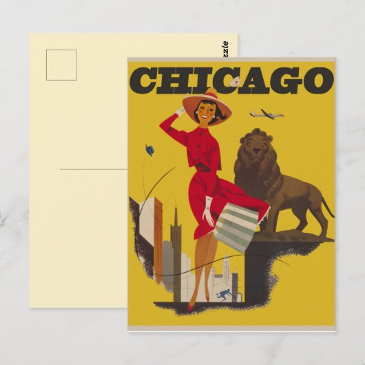 Chicago Travel Briefkaart (Voorkant / Achterkant)