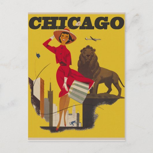  Chicago Travel Briefkaart (Voorkant)