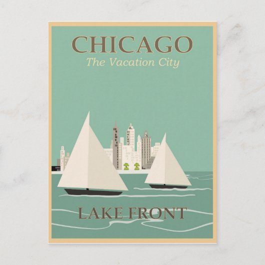  Chicago Travel Briefkaart (Voorkant)