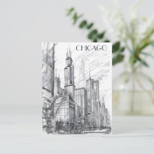 Chicago Travel Briefkaart (Staand voorkant)