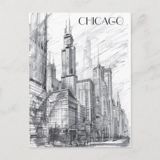 Chicago Travel Briefkaart (Voorkant)