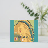 Chicago Travel Design Briefkaart (Staand voorkant)