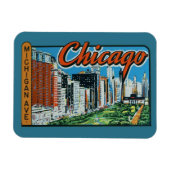 Chicago Travel Magnet Magneet (Horizontaal)