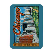 Chicago Travel Magnet Magneet (Verticaal)