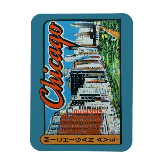 Chicago Travel Magnet Magneet (Verticaal)