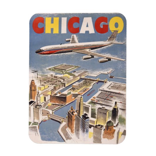 Chicago Travel Magnet Magneet (Verticaal)