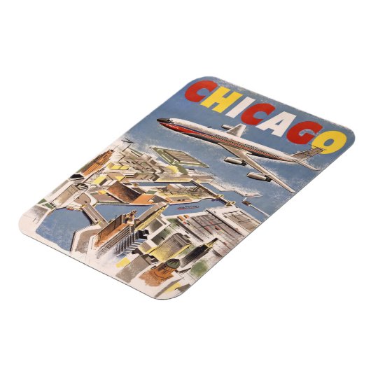 Chicago Travel Magnet Magneet (Linkerzijde)