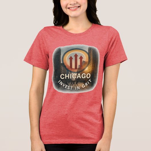 Chicago Tri-blend T-shirt | Featherlight Urban Gra (Voorkant)