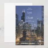 Chicago Trouwkaart (Voorkant / Achterkant)