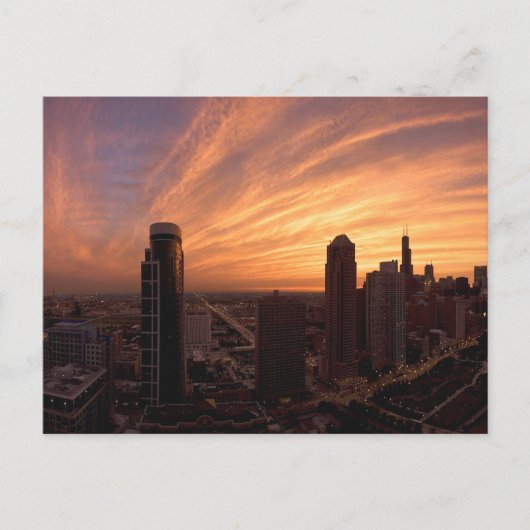 Chicago Twlight Briefkaart (Voorkant)