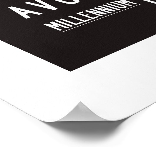 Chicago Typographic Subway Art Bus Roll Poster (Hoek)