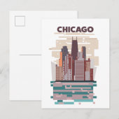 Chicago Uitnodiging Briefkaart (Voorkant / Achterkant)