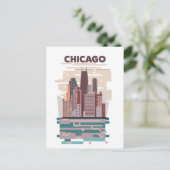 Chicago Uitnodiging Briefkaart (Staand voorkant)