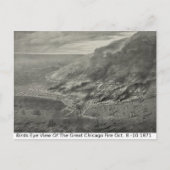 Chicago Uitzicht, het grote vuur in Chicago Briefkaart (Voorkant)