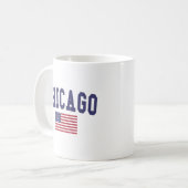 Chicago US Flag Koffiemok (Voorkant links)
