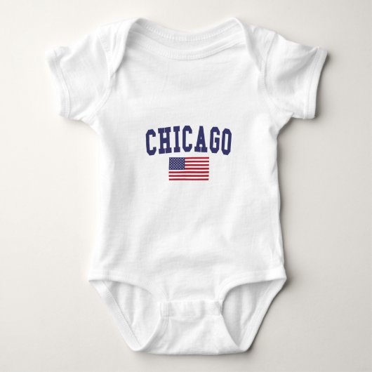 Chicago US Flag Romper (Voorkant)