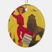 Chicago USA Air Travel Advertisement Keramisch Ornament (Links)