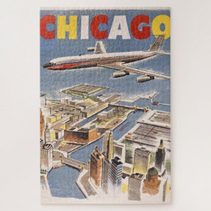 Chicago USA Air Travel Advertisement Legpuzzel
