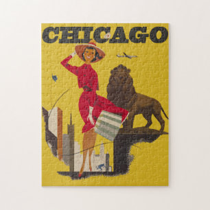 Chicago USA Air Travel Advertisement Legpuzzel