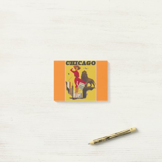  Chicago USA Air Travel Advertisement Post-it® Notes (Op bureau)
