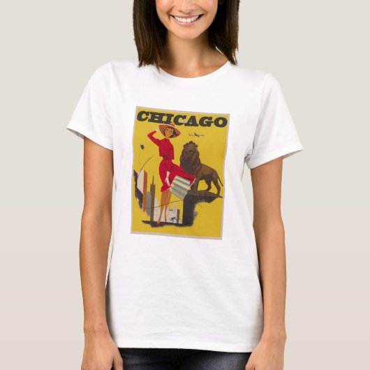  Chicago USA Air Travel Advertisement T-shirt (Voorkant)