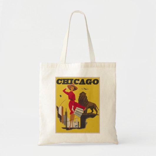 Chicago USA Air Travel Advertisement Tote Bag (Voorkant)