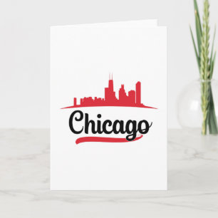 Chicago USA City Cityscape Skyline Funny Gift Kaart