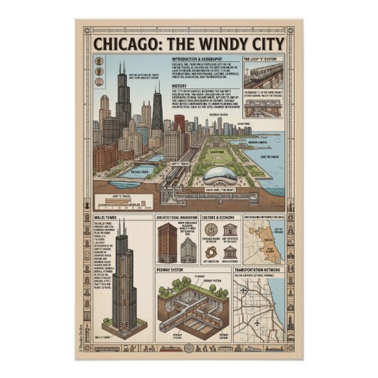Chicago, USA Perfect Poster (Voorkant)