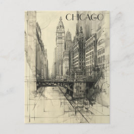 Chicago USA Reizen Briefkaart