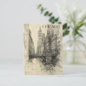 Chicago USA Reizen Briefkaart (Staand voorkant)