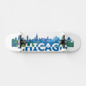 Chicago USA Skyline Skateboard (Horizontaal)