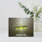 CHICAGO USA SPACESHIP UFO ART Briefkaarten (Staand voorkant)