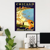Chicago ~ Vacation City ~ Vintage Travel Poster (Thuiskantoor)