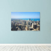 Chicago van boven canvas afdruk (Insitu (Houten vloer))