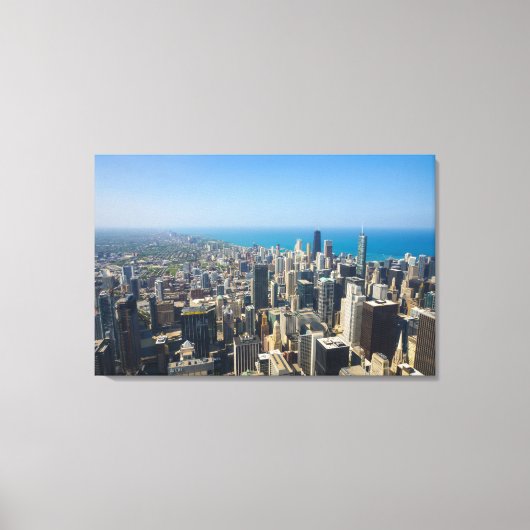 Chicago van boven canvas afdruk (Voorkant)