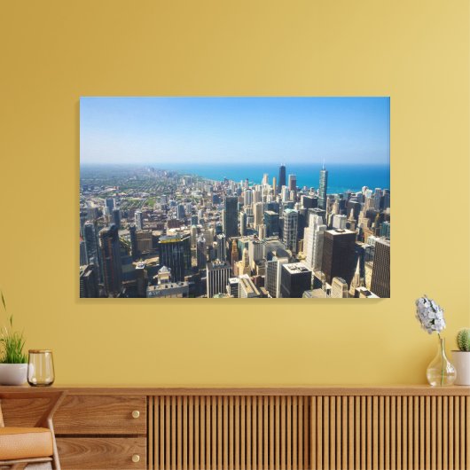 Chicago van boven canvas afdruk (Insitu (Woonkamer))